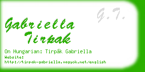 gabriella tirpak business card