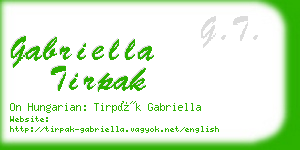 gabriella tirpak business card